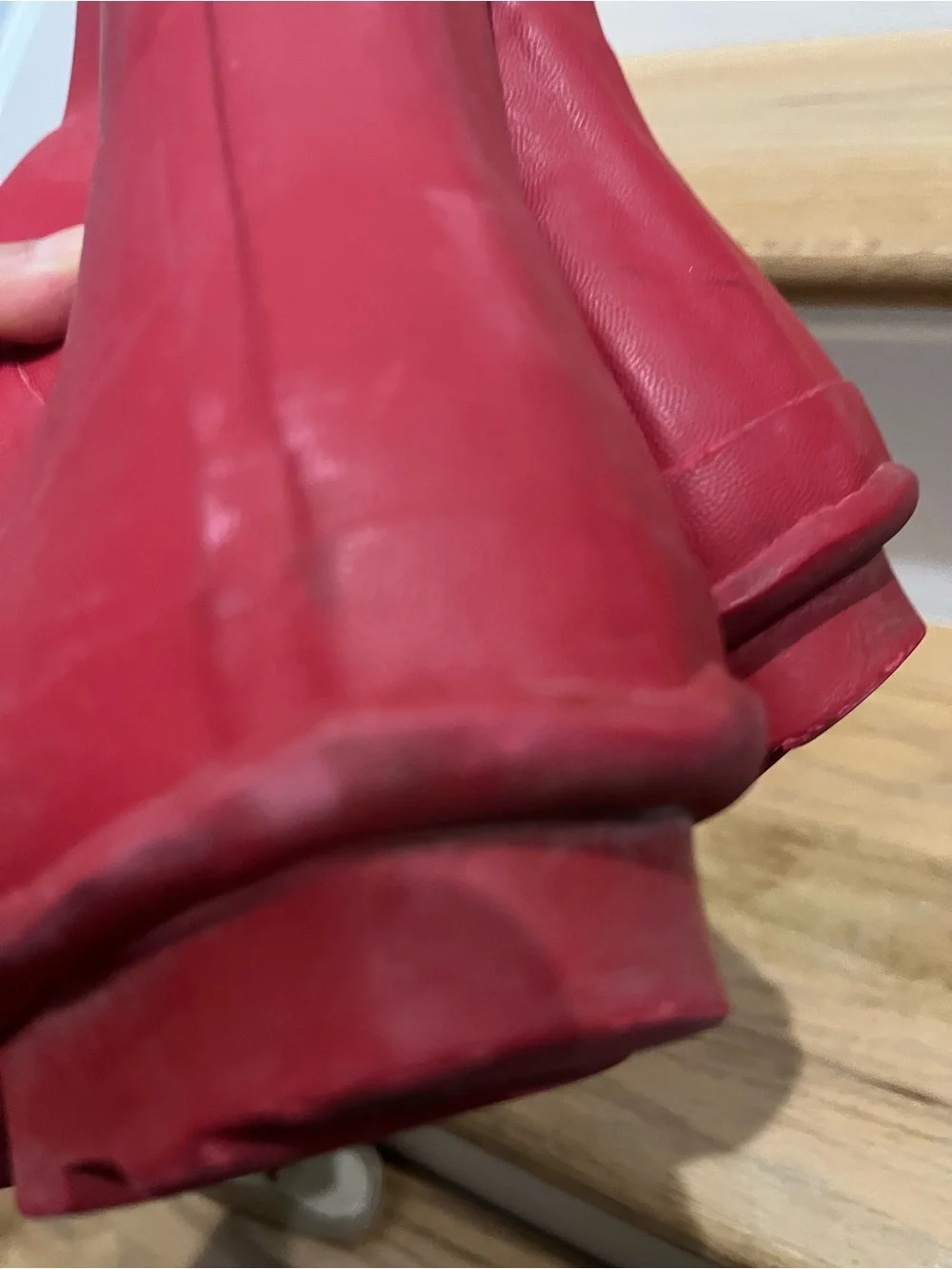 Women's Tall Red Waterproof Rain Boots - Sleek Pull-On Design